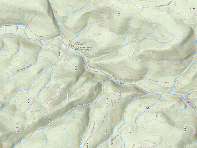 USGS topographic map of Cascade Bend
