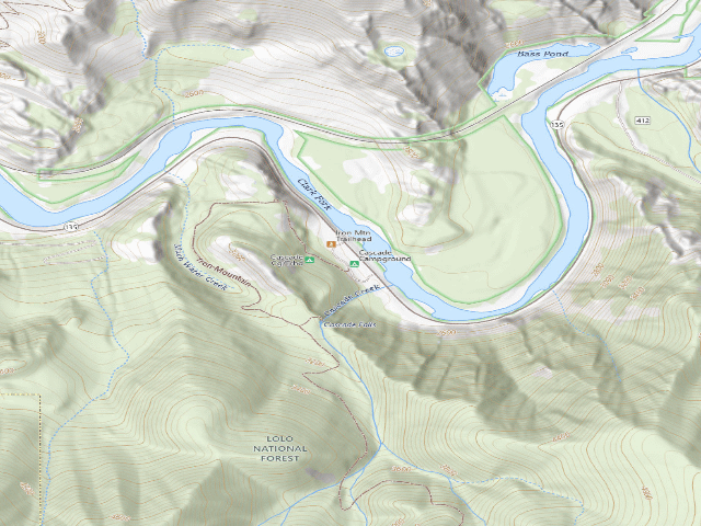 USGS topographic map of Cascade Campground