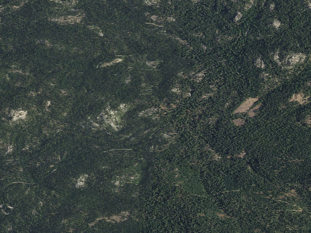 Aerial image of Cascade Creek