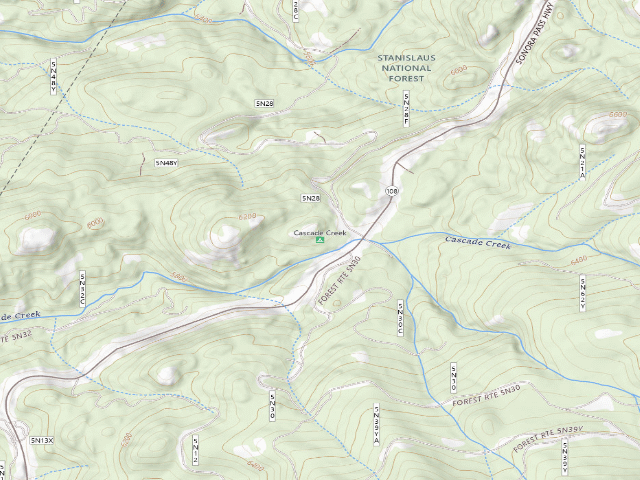 USGS topographic map of Cascade Creek