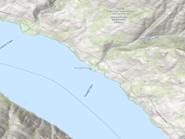USGS topographic map of Cascade Creek Campground