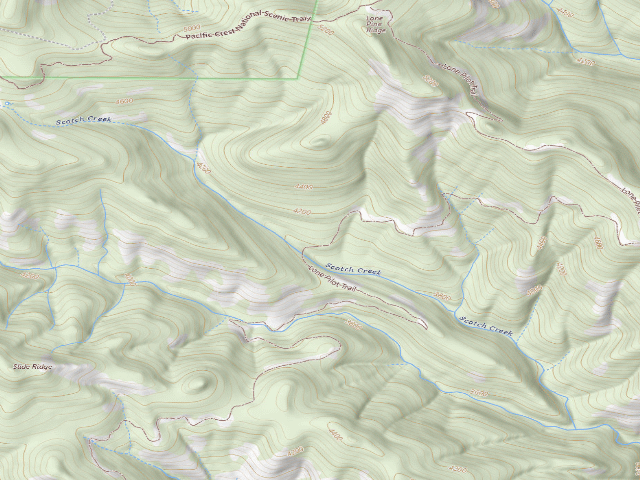 USGS topographic map of Cascade-Siskiyou National Monument