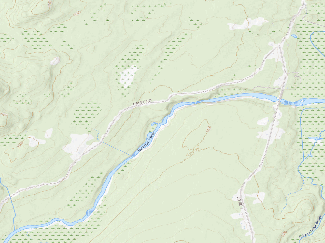 USGS topographic map of Casey Road Campsite (Taylor Pond Wild Forest)