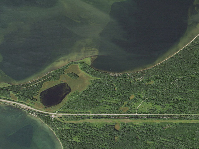 Aerial image of Cass Lake