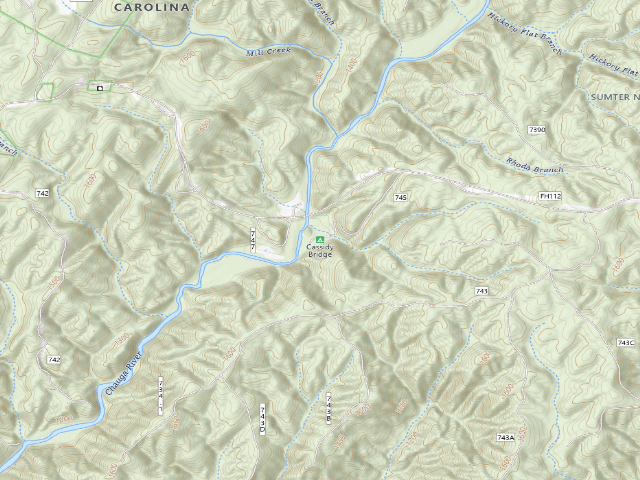 USGS topographic map of Cassidy Bridge
