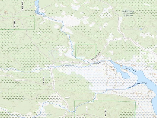 USGS topographic map of Castle Creek B19