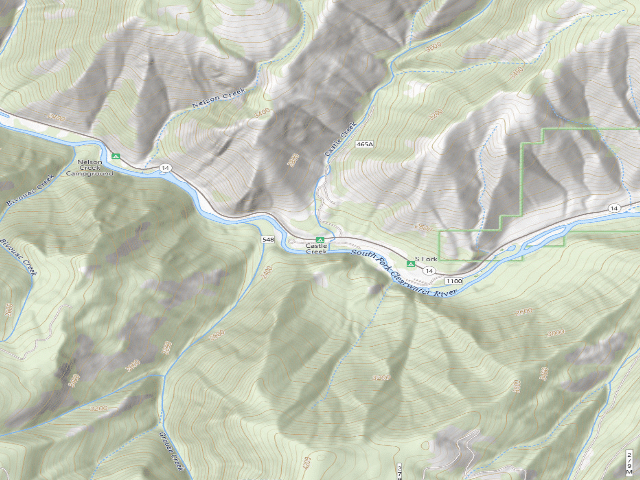 USGS topographic map of Castle Creek