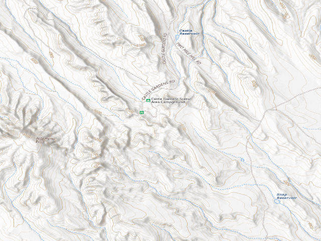 USGS topographic map of Castle Gardens Scenic Area