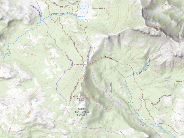 USGS topographic map of Castle Peak