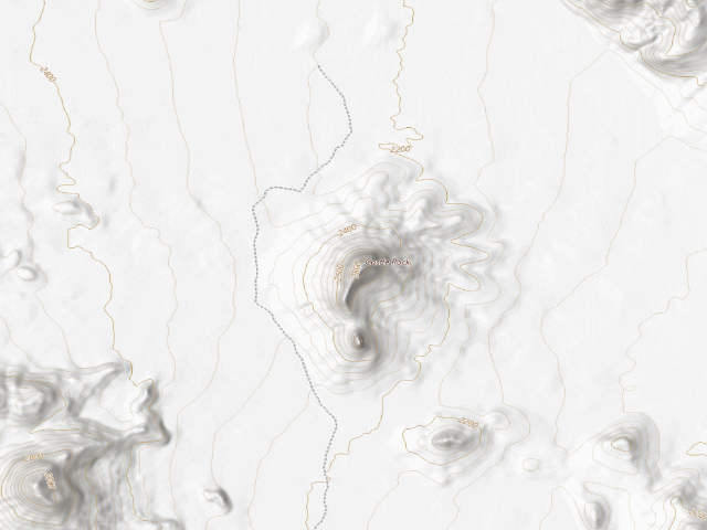 USGS topographic map of Castle Rock Hiking Trail