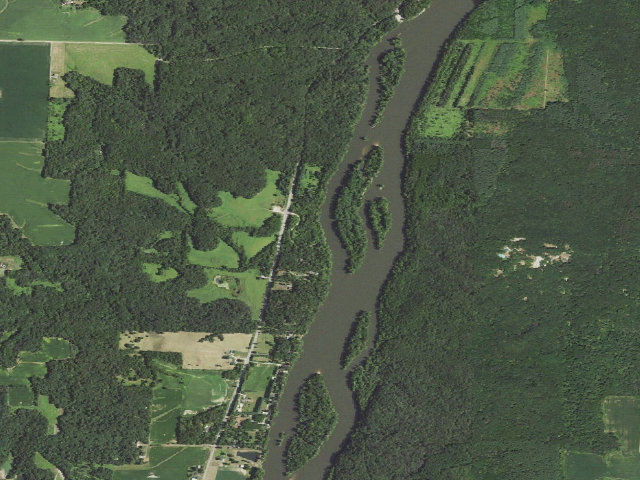 Aerial image of Castle Rock State Park - River Access Only Campground