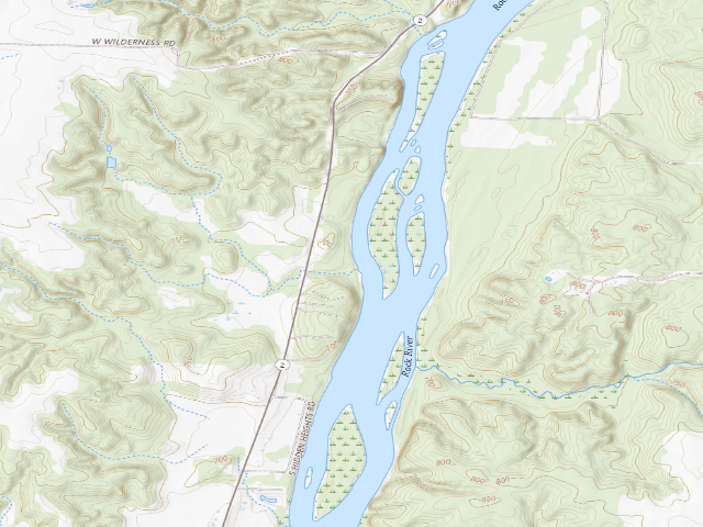 USGS topographic map of Castle Rock State Park - River Access Only Campground