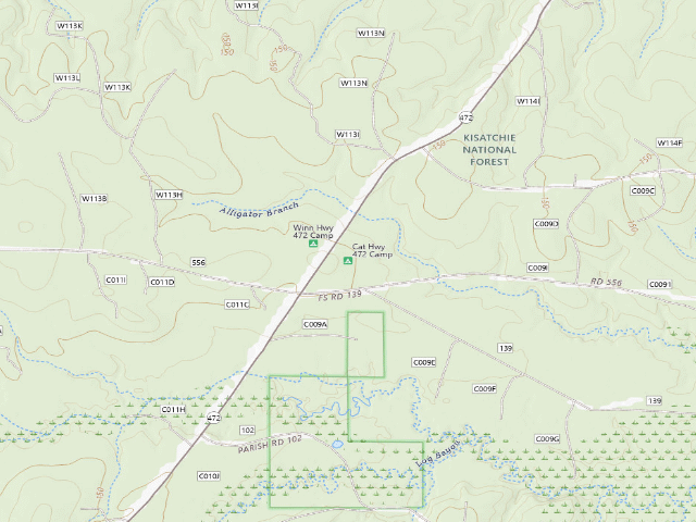 USGS topographic map of Cat Hwy 472 Camp