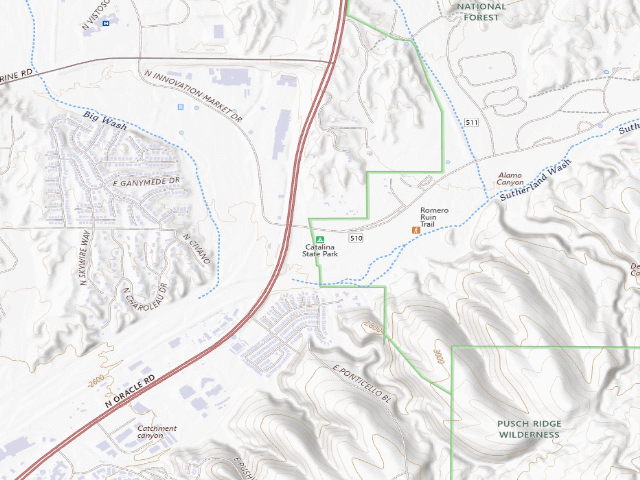 USGS topographic map of Catalina State Park