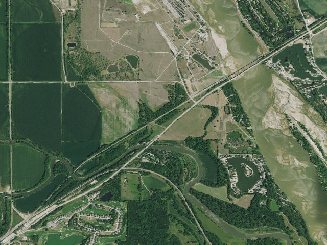 Aerial image of Catfish Run WMA