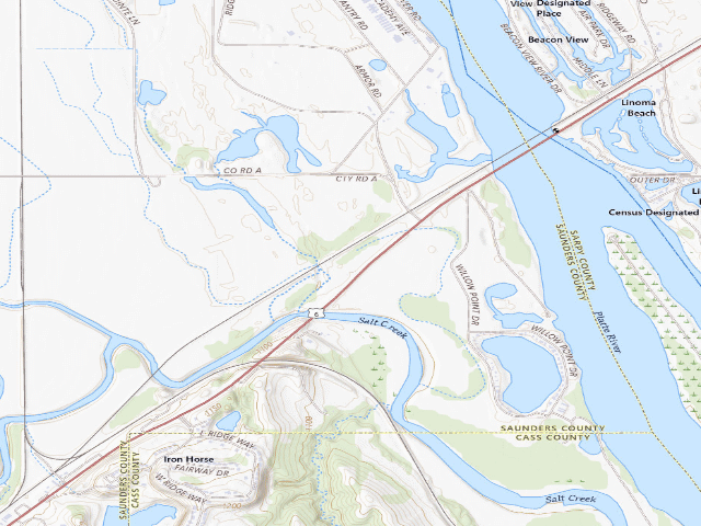 USGS topographic map of Catfish Run WMA