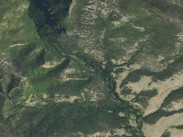Aerial image of Cathedral Campground