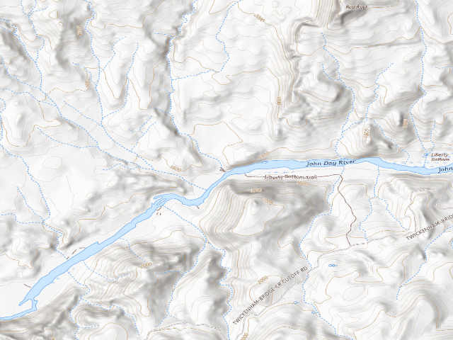 USGS topographic map of Cattle Beds