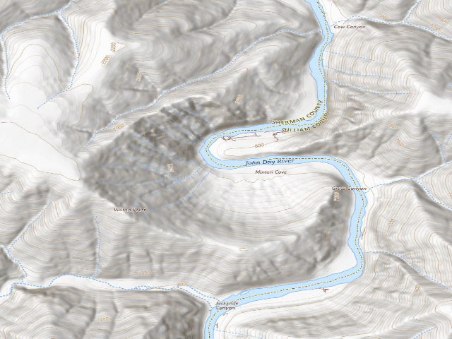 USGS topographic map of Cattle Beds