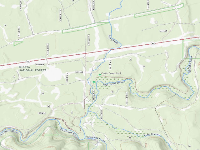 USGS topographic map of Cattle Camp Cg-F