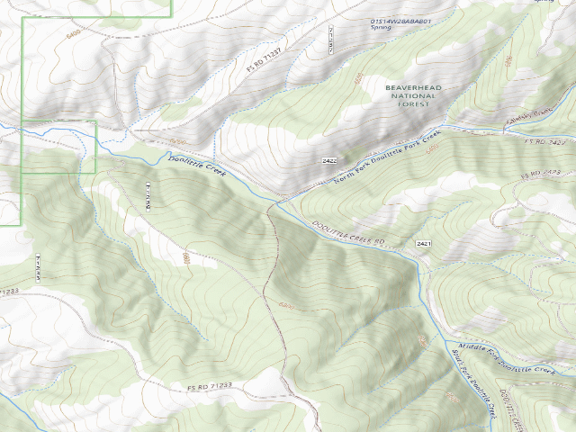 USGS topographic map of Cattle Guard