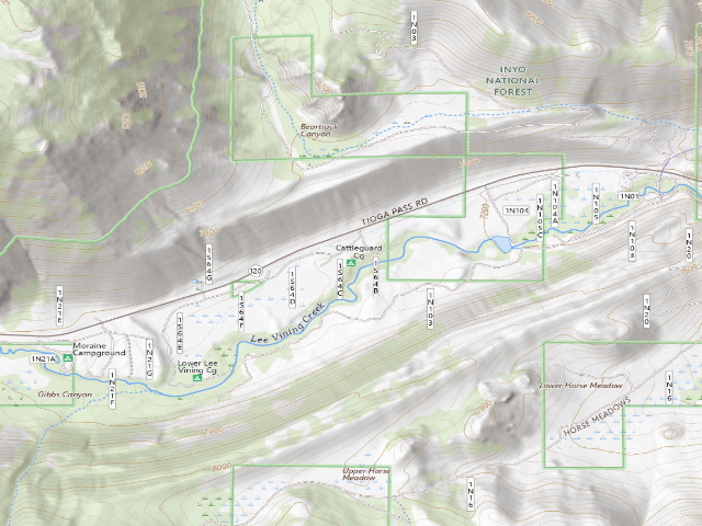 USGS topographic map of Cattleguard Cg