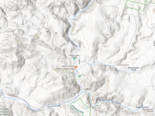 USGS topographic map of Cave Creek Group