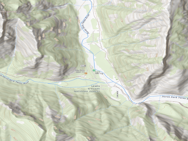 USGS topographic map of Cave Mountain Cg