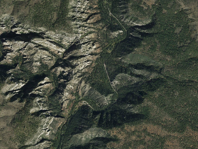 Aerial image of Cave Springs Campground