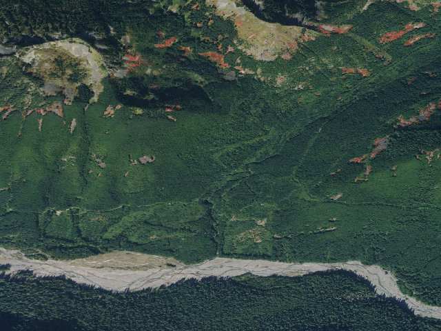 Aerial image of Cayada Creek Road Dispersed Camping