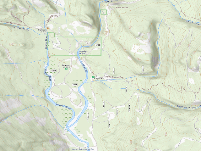 USGS topographic map of Cayuse Horse Camp
