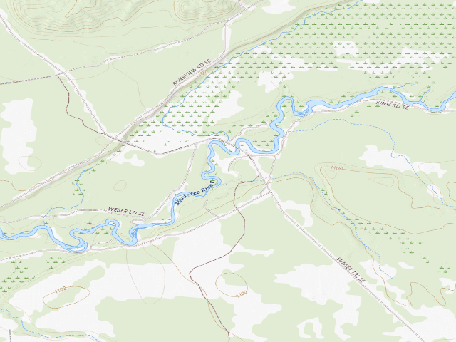 USGS topographic map of CCC Bridge State Forest Campground