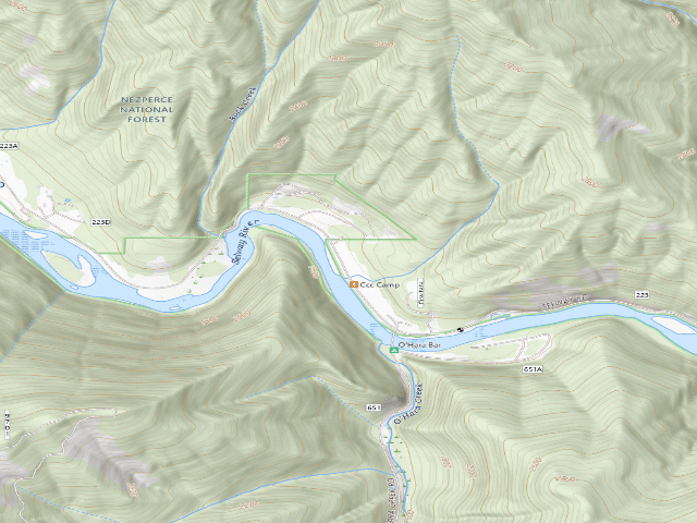 USGS topographic map of CCC Campground