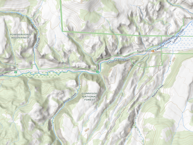 USGS topographic map of Cebolla