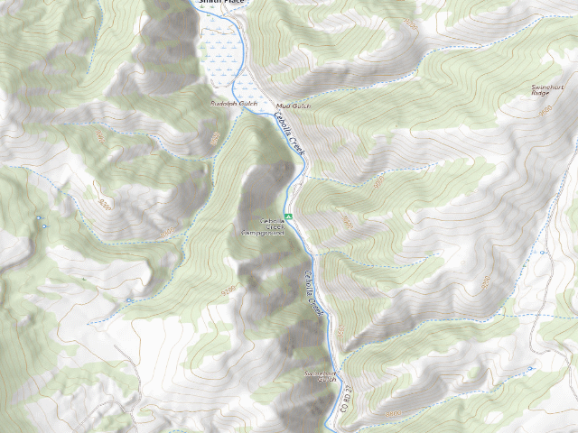 USGS topographic map of Cebolla Creek CG