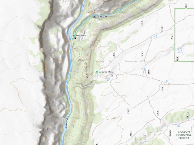 USGS topographic map of Cebolla Mesa