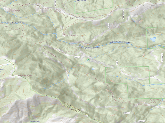 USGS topographic map of Cedar Camp Campground