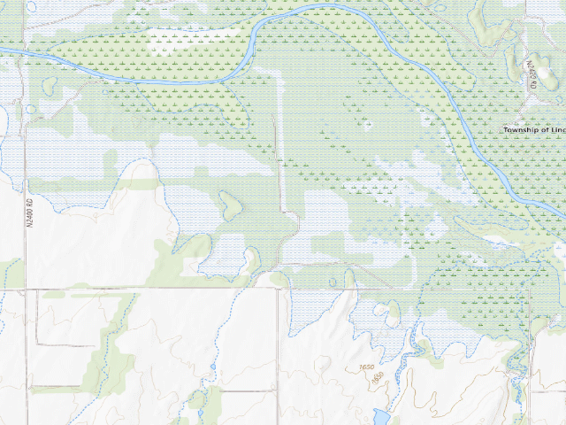 USGS topographic map of Cedar Camp (Canton WMA)