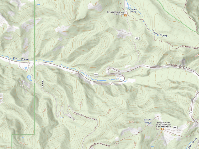 USGS topographic map of Cedar Canyon Campground