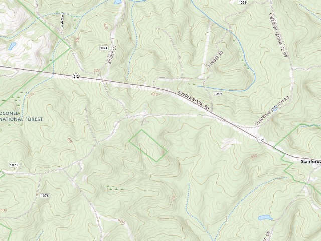 USGS topographic map of Cedar Creek WMA - Cedar Creek Check Station