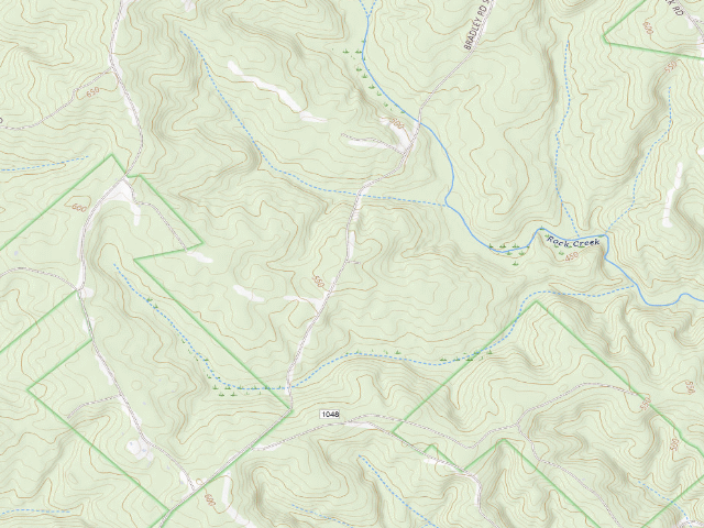 USGS topographic map of Cedar Creek WMA - oconee lake hunt camp