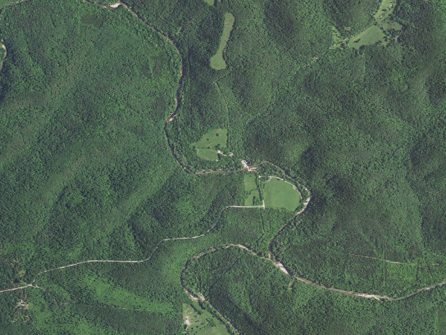 Aerial image of Cedar Grove Campground