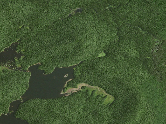 Aerial image of Cedar Lake Dam 1 (West Canada Lake Wilderness)