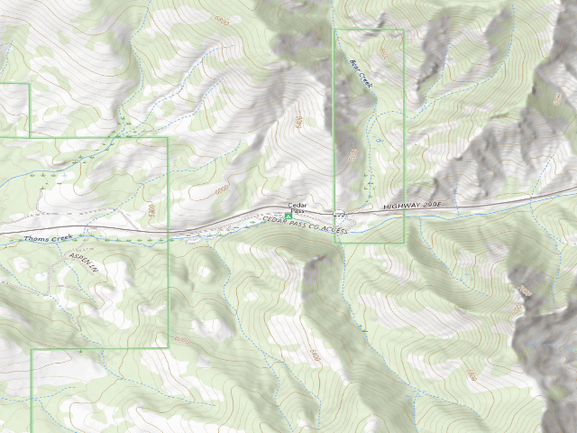 USGS topographic map of Cedar Pass