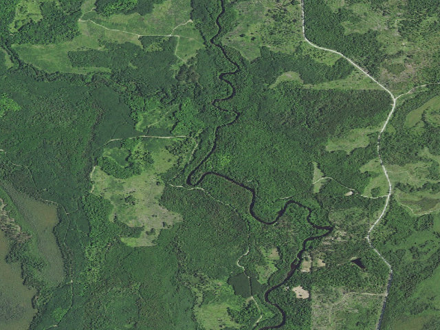 Aerial image of Cedar River North State Forest Campground and Trail Camp