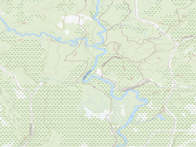 USGS topographic map of Cedar River North State Forest Campground and Trail Camp