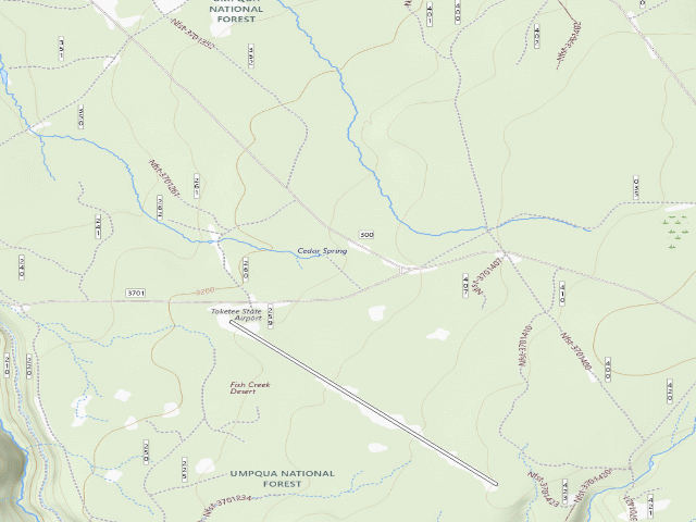 USGS topographic map of Cedar Springs