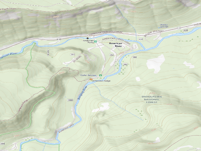 USGS topographic map of Cedar Springs