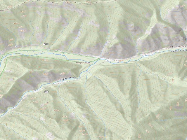 USGS topographic map of Cedarcreek-003B