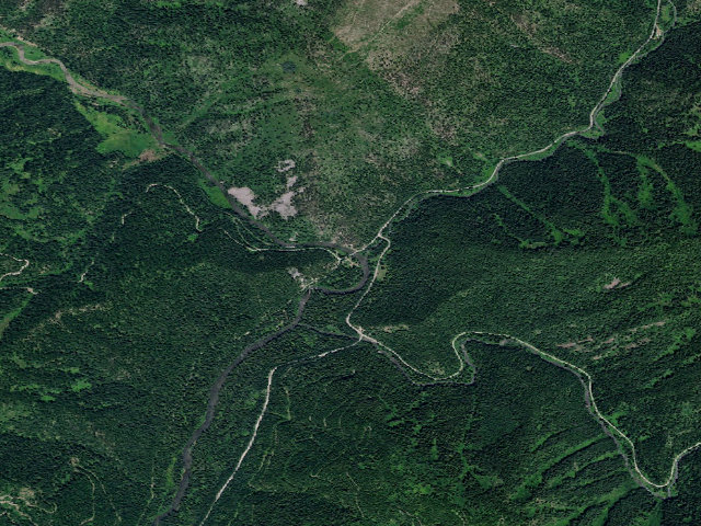 Aerial image of Cedars Campground
